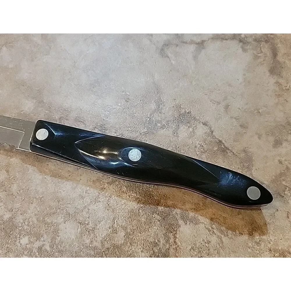 Vintage Cutco 1724 Bread Knife USA Lifetime Warranty Brown Handle